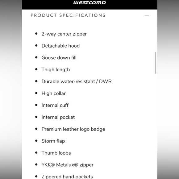 Westcomb traverse parka winter down jacket by - Picture 12 of 12